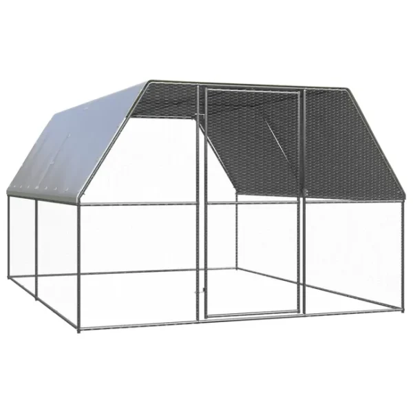 media12 Maison Exclusive - Poulailler d'extérieur 3x4x2 m Acier galvanisé