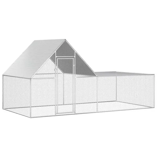 media7 Maison Exclusive - Poulailler 4 x 2 x 2 m Acier galvanisé