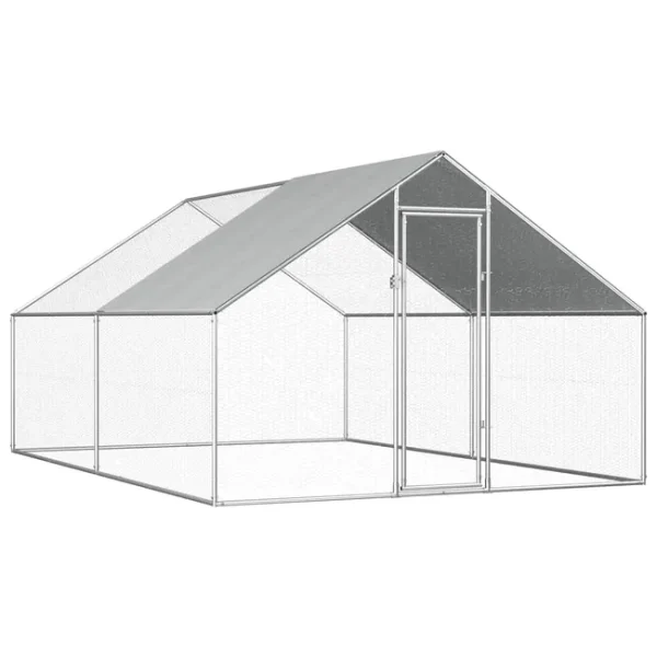 Maison Exclusive - Poulailler d'extérieur 2,75 x 4 x 1,92 m Acier galvanisé